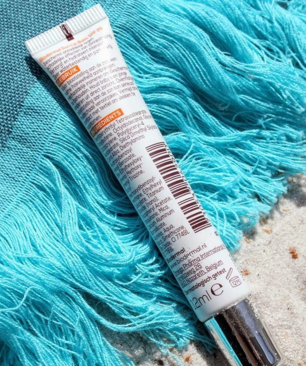 Biodermal Sun Lipbalm SPF25 - Tube 12 Ml - Natural Pink - Lippenbalsem 2 Biodermal Sun Lipbalm SPF25 - Tube 12 Ml - Natural Pink - Lippenbalsem - Afbeelding 2