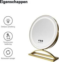 Marbor Make Up Spiegel Met LED Verlichting - Goud - Hollywood Mirror -Schoonheidsproducten Winkel 1135x1200 3