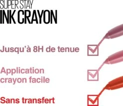 Maybelline SuperStay Ink Crayon Matte Lippenstift - 35 Treat Yourself - Roze -14 Gr 39 Maybelline SuperStay Ink Crayon Matte Lippenstift - 35 Treat Yourself - Roze -14 Gr -Schoonheidsproducten Winkel 1200x1031