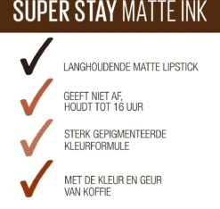 Maybelline SuperStay Matte Ink Lipstick - 260 Hazelnut Hypnotizer - Nude Lippenstift - 5 Ml -Schoonheidsproducten Winkel 1200x1135 3