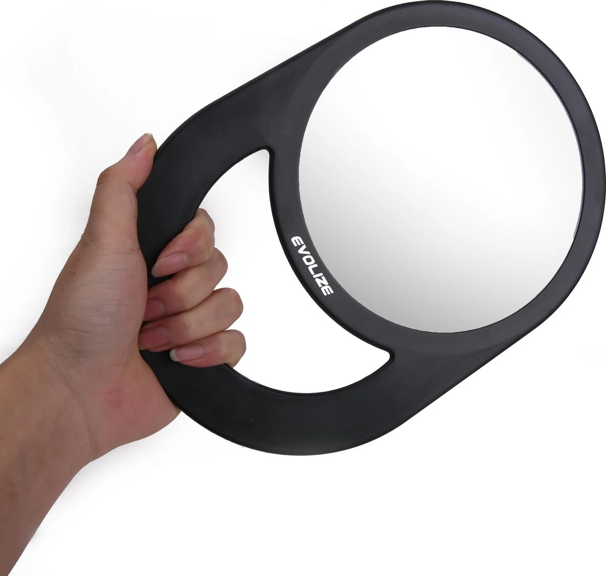 Evolize Onbreekbare Spiegel Met Handvat - Ø 16,5 Cm - Ophangbaar - Rond - Handspiegel - Kappersspiegel - Reisspiegel - Make Up - Afmeting: 28 X 19 Cm - Zwart 2 Evolize Onbreekbare Spiegel Met Handvat - Ø 16,5 Cm - Ophangbaar - Rond - Handspiegel - Kappersspiegel - Reisspiegel - Make Up - Afmeting: 28 X 19 Cm - Zwart - Afbeelding 2