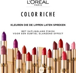 L’Oréal Paris Make-Up Designer Color Riche Satin Lipstick - 231 Sepia Silk - Nude - Verzorgende Lippenstift Met Arganolie Voor Een Comfortabel Gevoel - 4,54 Gr -Schoonheidsproducten Winkel 1200x1158 1