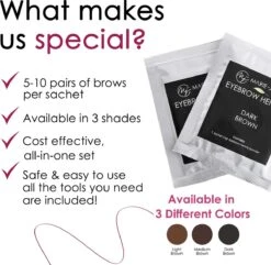 Marie-José & Co Henna Wenkbrauwverf Donkerbruin - Complete Henna Brows Kit - Tattoo Brow Set Voor 20 Paar Wenkbrauwen -Schoonheidsproducten Winkel 1200x1172