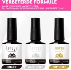 Luneya Gellak - Starterspakket - Primer - Base Coat - Top Coat - LED Lamp Gel Nagellak 7 Luneya Gellak - Starterspakket - Primer - Base Coat - Top Coat - LED Lamp Gel Nagellak -Schoonheidsproducten Winkel 1200x1175
