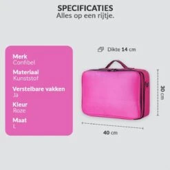 Cosmetica Koffer - Make-up Koffer Met Verstelbare Vakken - Visagie En Nagelstyliste Beauty Koffer - 40x30x14CM - Roze 17 Cosmetica Koffer - Make-up Koffer Met Verstelbare Vakken - Visagie En Nagelstyliste Beauty Koffer - 40x30x14CM - Roze -Schoonheidsproducten Winkel 1200x1200 288