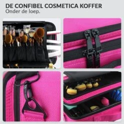 Cosmetica Koffer - Make-up Koffer Met Verstelbare Vakken - Visagie En Nagelstyliste Beauty Koffer - 40x30x14CM - Roze 22 Cosmetica Koffer - Make-up Koffer Met Verstelbare Vakken - Visagie En Nagelstyliste Beauty Koffer - 40x30x14CM - Roze -Schoonheidsproducten Winkel 1200x1200 291