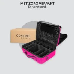 Cosmetica Koffer - Make-up Koffer Met Verstelbare Vakken - Visagie En Nagelstyliste Beauty Koffer - 40x30x14CM - Roze 23 Cosmetica Koffer - Make-up Koffer Met Verstelbare Vakken - Visagie En Nagelstyliste Beauty Koffer - 40x30x14CM - Roze -Schoonheidsproducten Winkel 1200x1200 292
