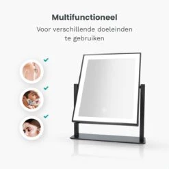 Mirlux Hollywood Spiegel Met Verlichting - Make Up - Visagie - Dimbaar LED Lampen Licht - Zwart -Schoonheidsproducten Winkel 1200x1200 328