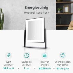 Mirlux Hollywood Spiegel Met Verlichting - Make Up - Visagie - Dimbaar LED Lampen Licht - Zwart -Schoonheidsproducten Winkel 1200x1200 329