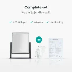 Mirlux Hollywood Spiegel Met Verlichting - Make Up - Visagie - Dimbaar LED Lampen Licht - Zwart -Schoonheidsproducten Winkel 1200x1200 330