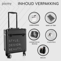 PIXMY® - MT130-S - Make Up Koffer - Cosmetica Koffer - DESIGN -Schoonheidsproducten Winkel 1200x1200 332