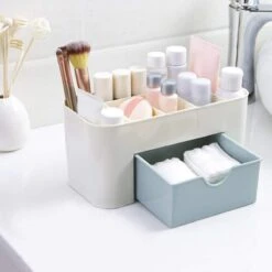 IBright Make-Up Organizer Met Lade - Cosmetica Opbergdoos - Bureau Organizer - Blauw -Schoonheidsproducten Winkel 1200x1200 341