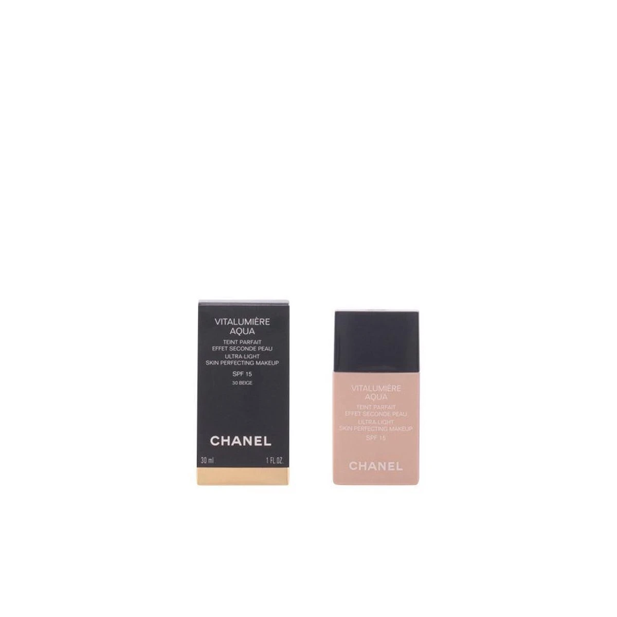 Chanel Vitalumiere Aqua Foundation - 30 Beige - SPF15 - 30 Ml 10 Chanel Vitalumiere Aqua Foundation - 30 Beige - SPF15 - 30 Ml - Afbeelding 10