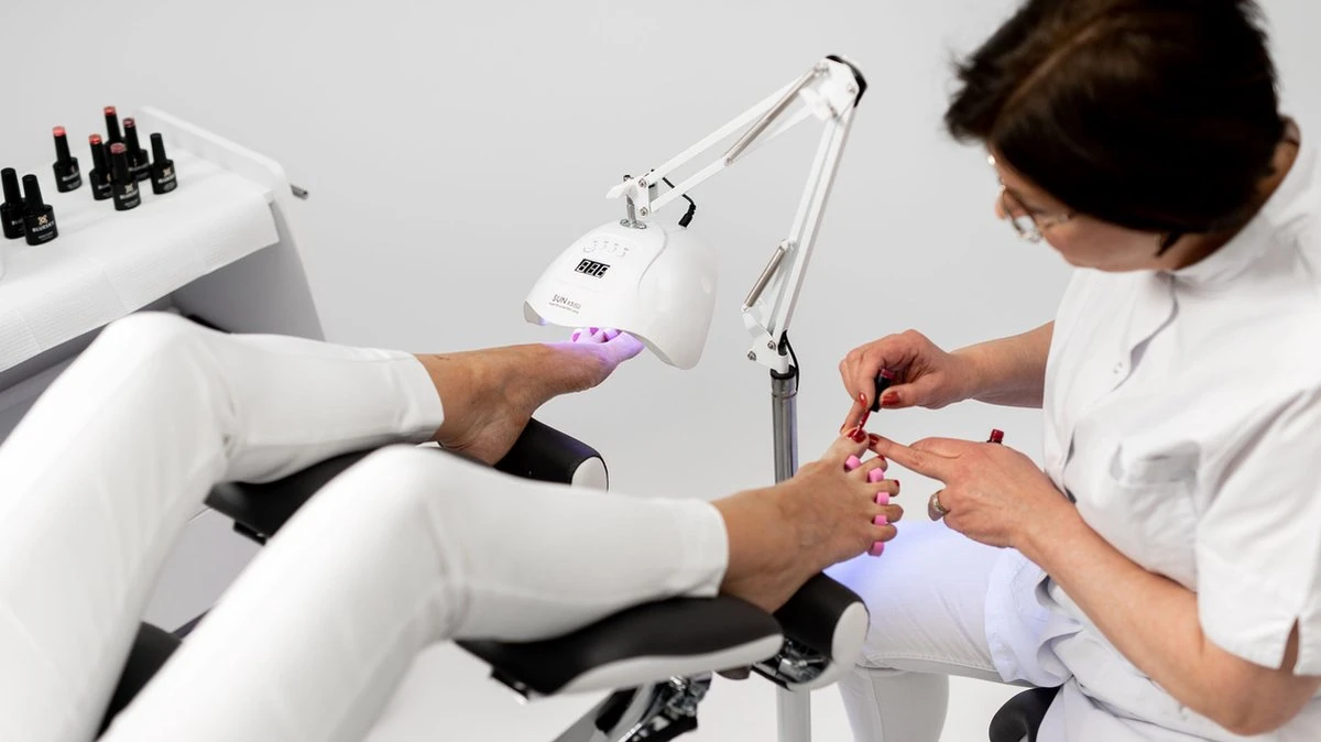 SUNfeet UV Lamp Op Statief - Lamp Voor Gelnagels 80W - LED Lamp Nagels - Gellak Lamp - Nageldroger - Wit 4 SUNfeet UV Lamp Op Statief - Lamp Voor Gelnagels 80W - LED Lamp Nagels - Gellak Lamp - Nageldroger - Wit - Afbeelding 4