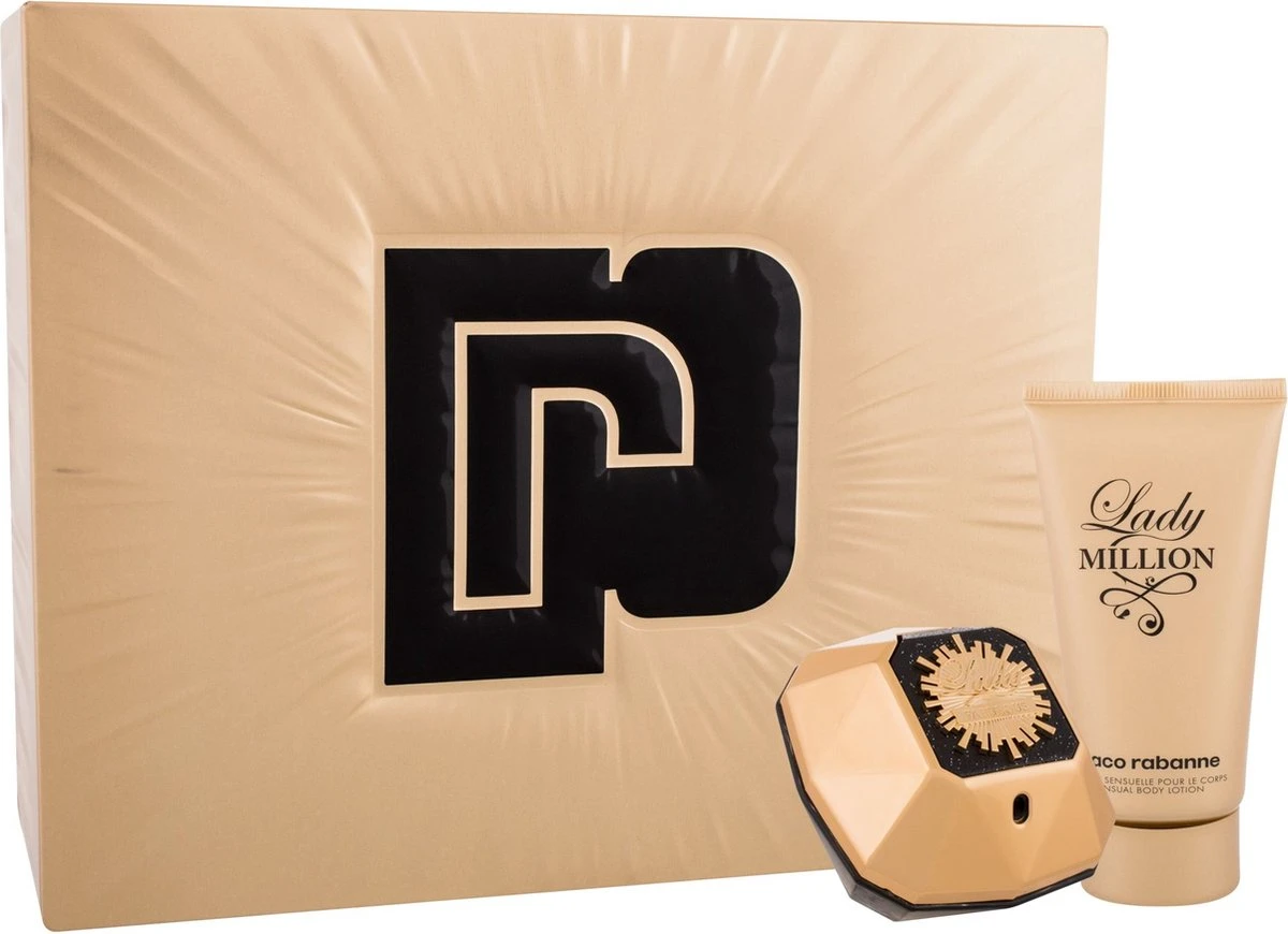 Paco Rabanne - Lady Million Fabulous Giftset - 50 Ml Eau De Parfum Spray + 75 Ml Bodylotion - Dames 1 Paco Rabanne - Lady Million Fabulous Giftset - 50 Ml Eau De Parfum Spray + 75 Ml Bodylotion - Dames