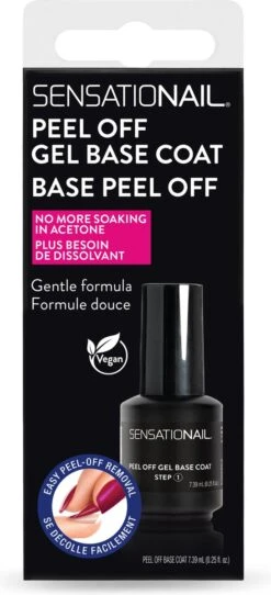 Sensationail Peel Off Gel Base Coat - 71791 -Schoonheidsproducten Winkel 547x1200