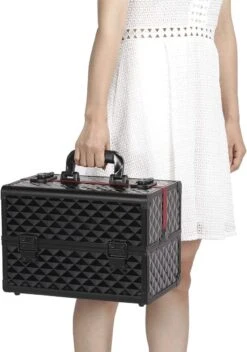 Make-upkoffer, Kapperskoffer, Cosmeticakoffer, Lege Nagelkoffer, Multikoffer, Afsluitbaar Voor Nageldesign/massageolie/fotoapparatuur, 34,7 X 22,2 X 25 Cm , Volledig Zwart HM-YAHEE-411233 13 Make-upkoffer, Kapperskoffer, Cosmeticakoffer, Lege Nagelkoffer, Multikoffer, Afsluitbaar Voor Nageldesign/massageolie/fotoapparatuur, 34,7 X 22,2 X 25 Cm , Volledig Zwart HM-YAHEE-411233 -Schoonheidsproducten Winkel 842x1200 3